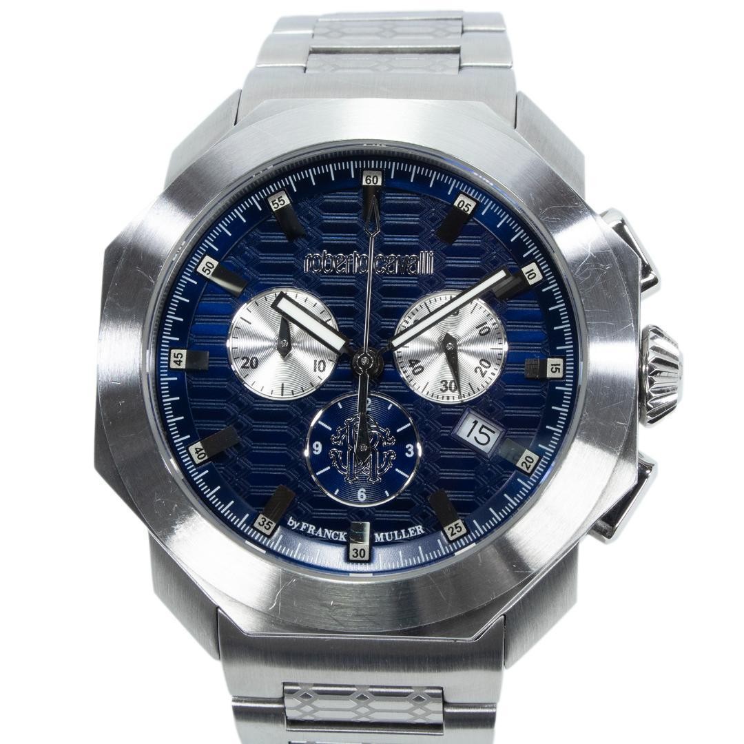 Roberto Cavalli Wristwatch Quartz Men’s Navy Blue Chronograph Heavy Feel