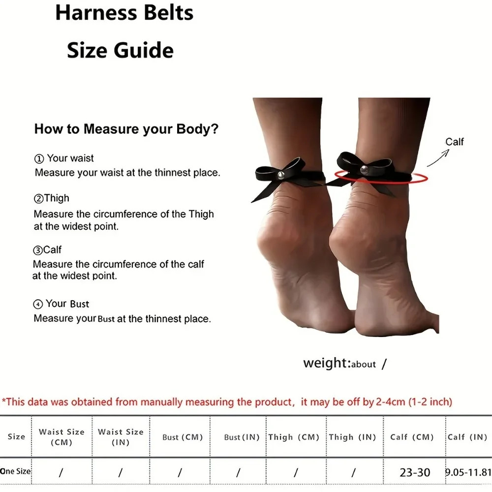 2Pcs Fashion Bowknot Anklets Luxurious PU Leather Ankle Cuffs Bow Detail Silver