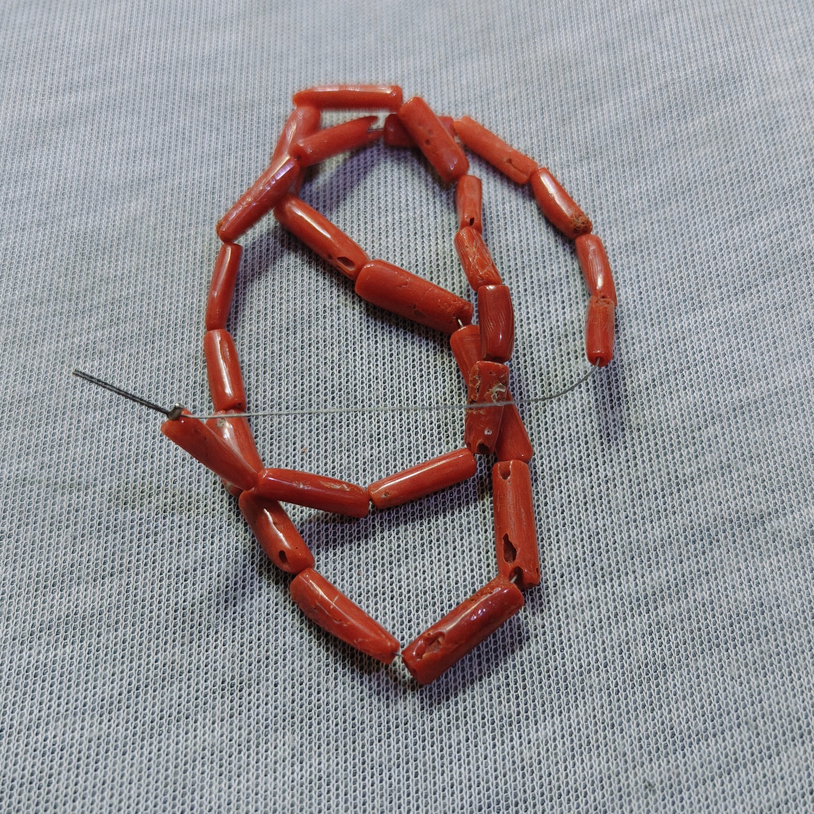Genuine Red Coral Beads Natural Italian Coral Gemstone Strand 15 Inch