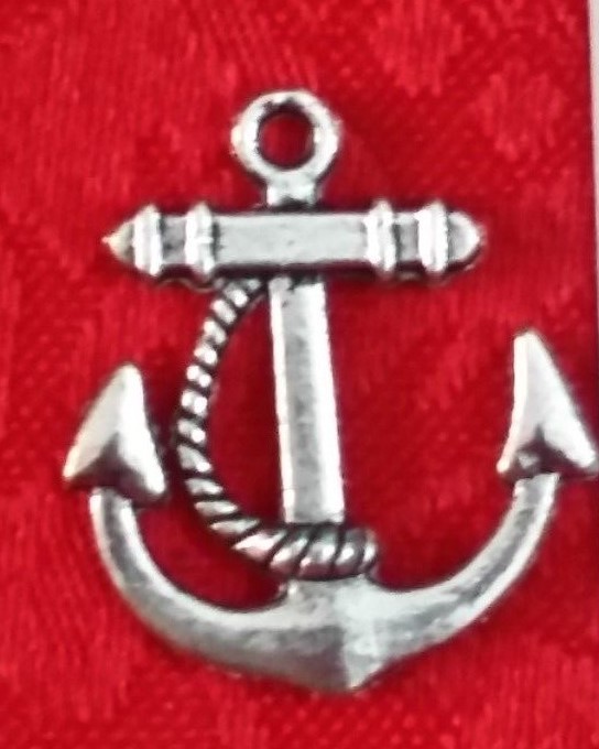 ANTIQUE SILVER ANCHOR #1 CHARM – NAUTICAL – MILITARY – SHIP – BOATING – BOAT