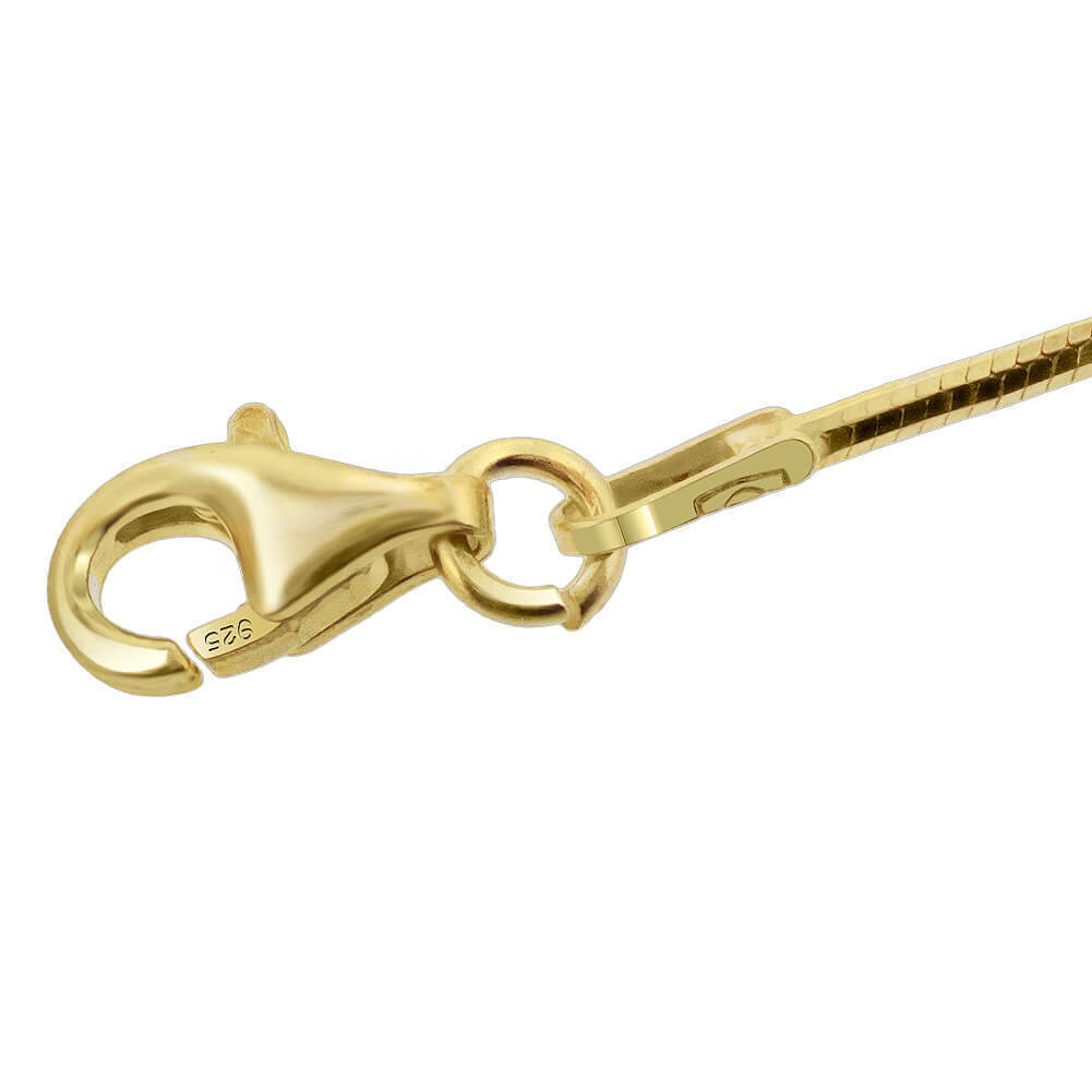 14k Vermeil Diamond-Cut Snake Chain Bracelets (7 – 8 inch Available)