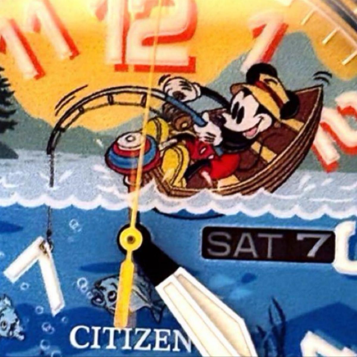 [B1P] Citizen Disney Mickey Mouse Fishing Wristwatch Mens Watch Quartz [w9t]