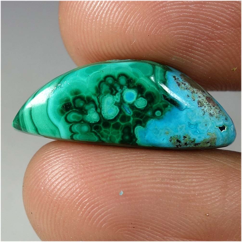 Natural Malachite Chrysocolla Fancy Cabochon Gemstone 16.65Cts 08x 25x 05mm