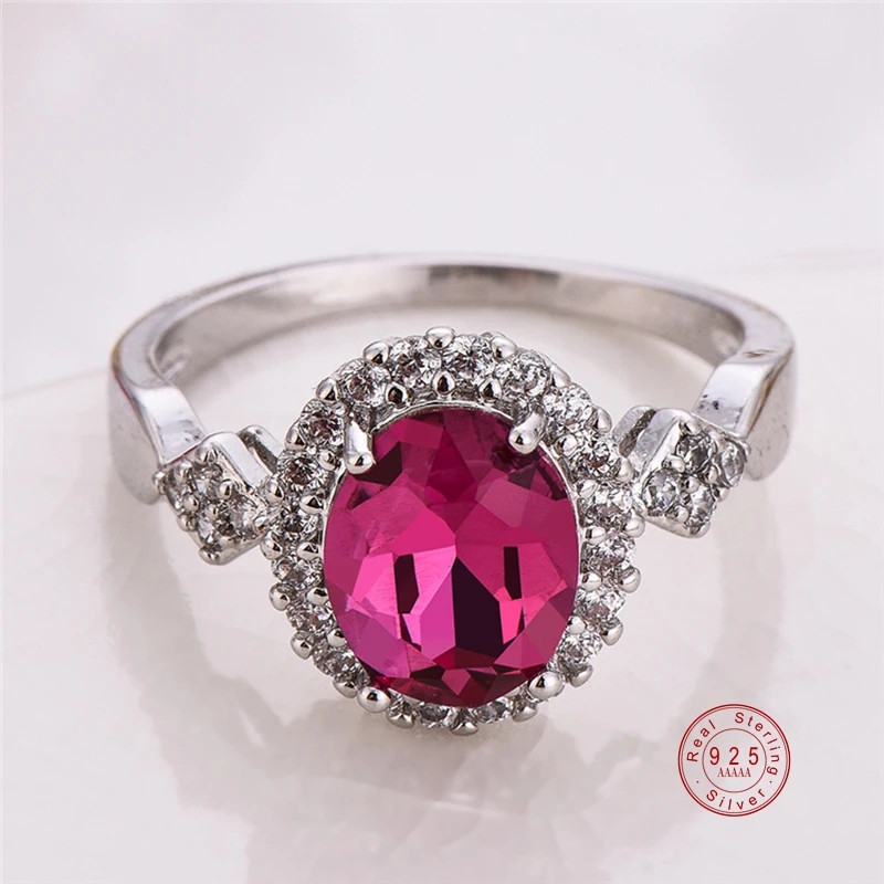 Stackable Ring 925 Sterling Silver Round Black Zircon Tension Mount Jewelry