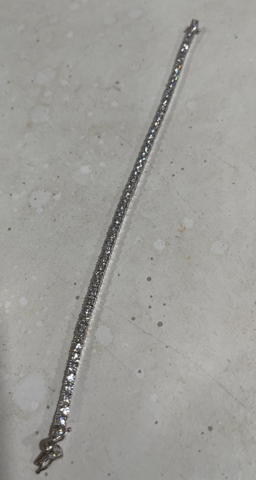 Sparkle Tennis Bracelet Crystal In Sterling Silver 7.2”
