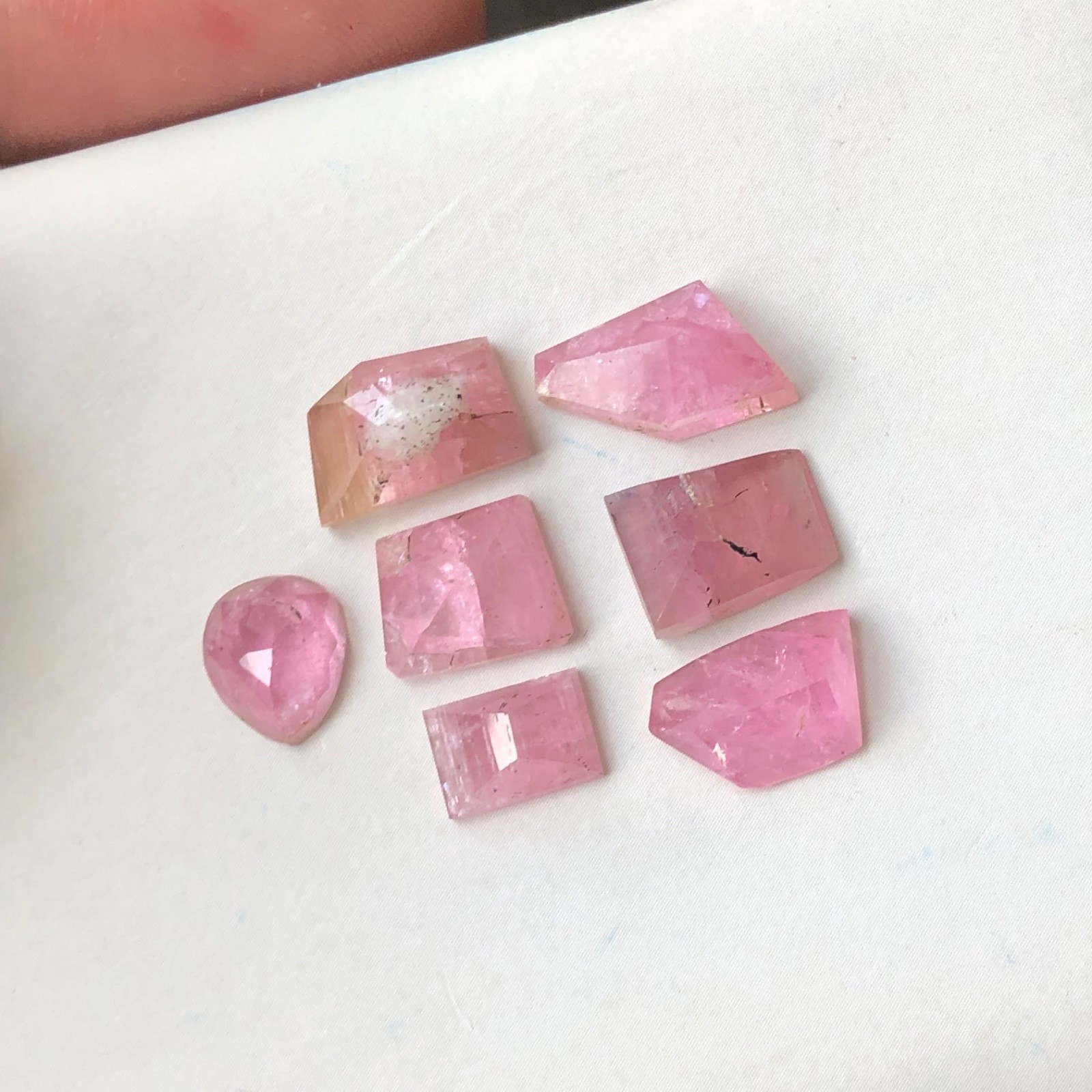 18 carat natural mixed shape tourmaline rosecut 9 to 13.5mm Loose Gemstone