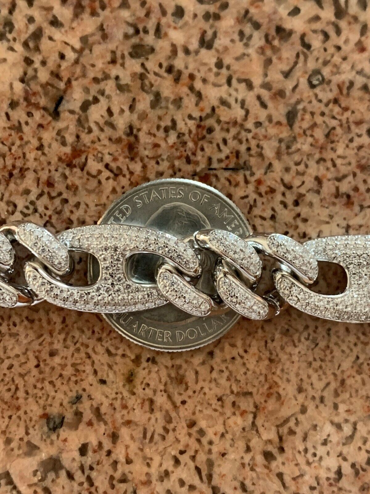 Mens Miami Cuban Iced Gucci Link Bracelet Solid 925 Silver Hip Hop CZ Hip Hop