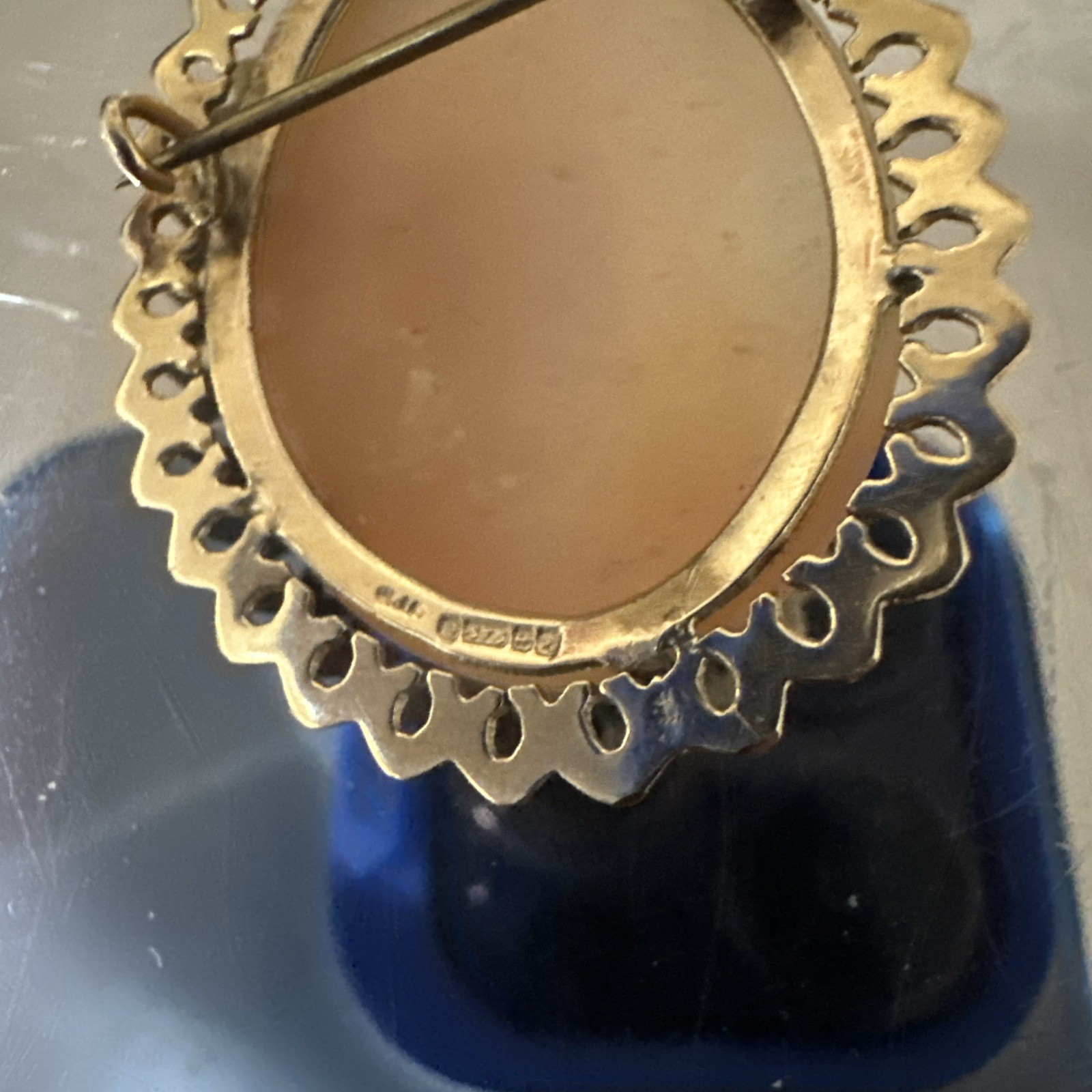 9 Carat Gold Shell Cameo With A C Clasp, Pen Or Pendant