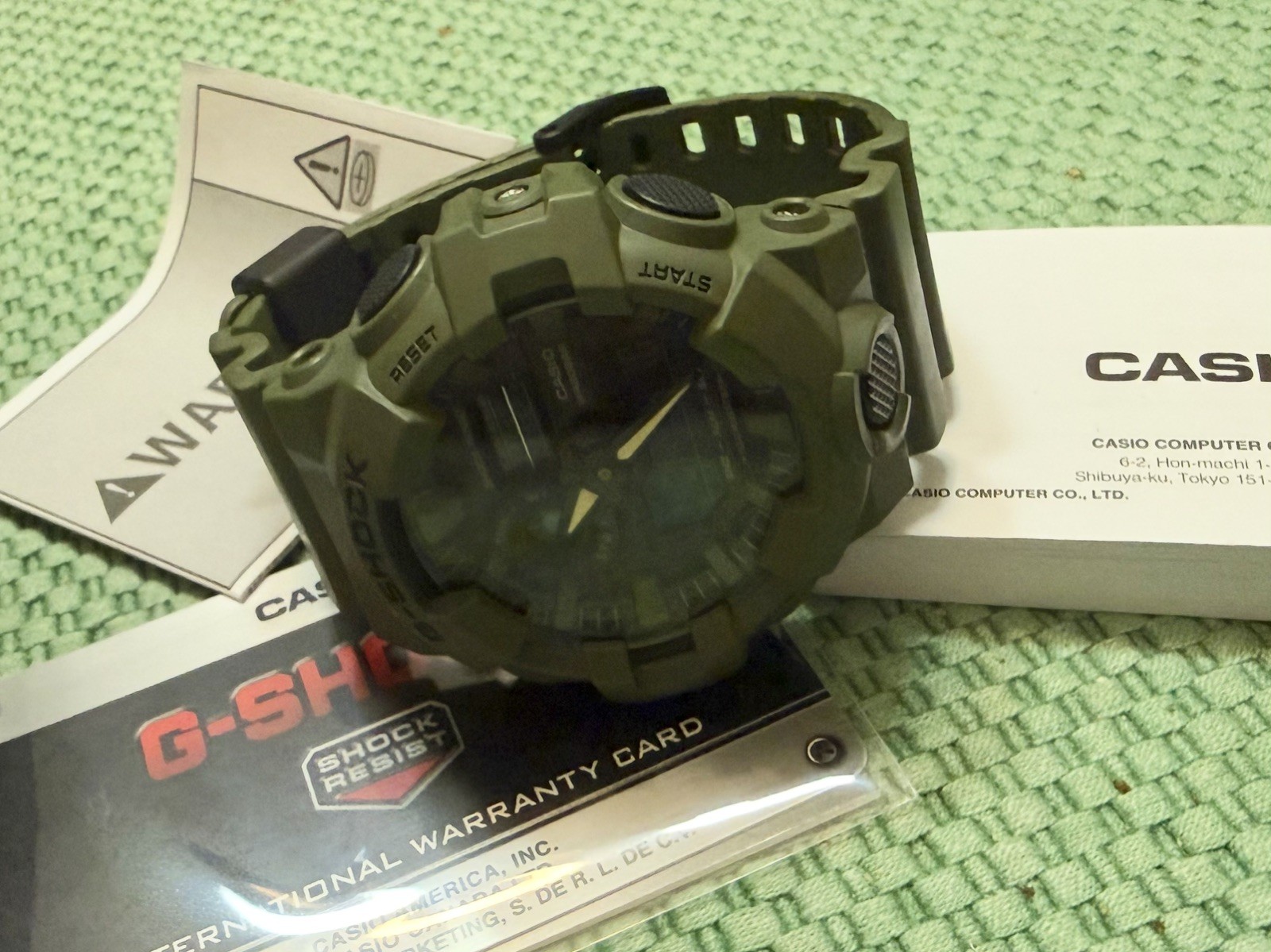 Casio G-Shock Olive Green Utility Ana Digi World Time Watch GA-700UC-3A