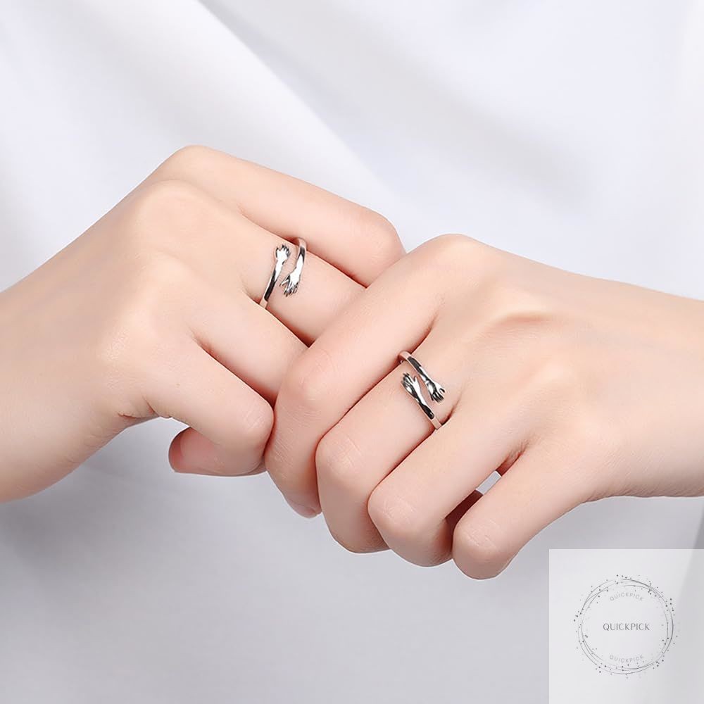 To My Granddaughter Hug Ring For Hope Rings, Inspirational Stainless Steel Engar
