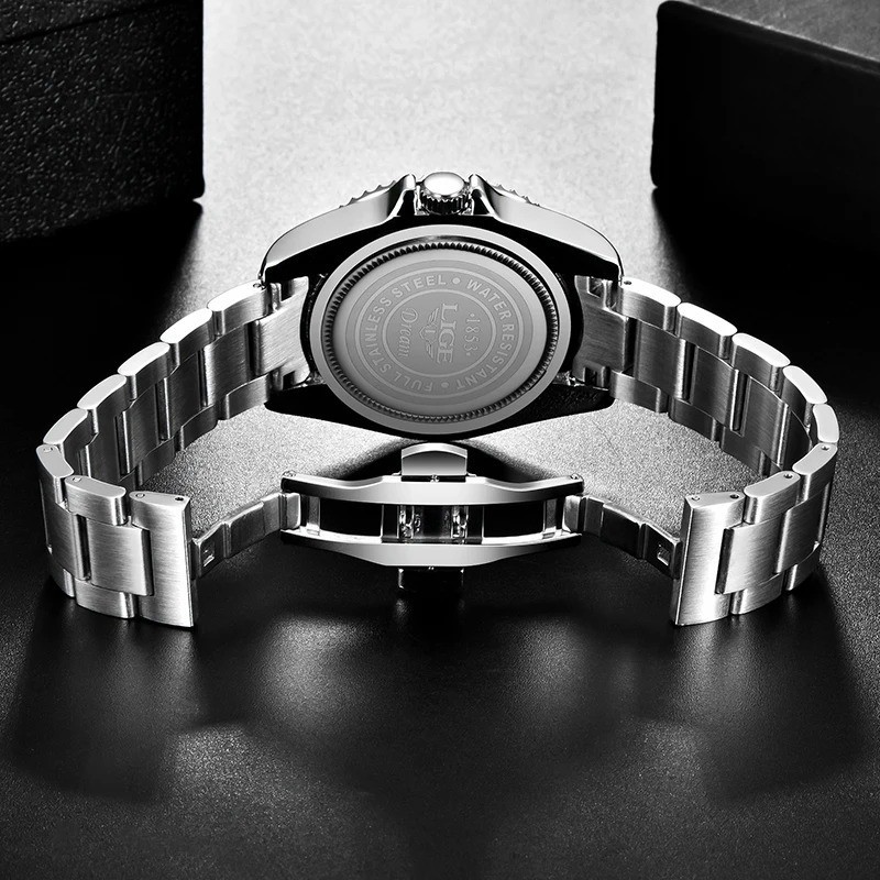 LIGE Luxury Watch, Wristwatche Casual Business Waterproof Watches for Mens, Date