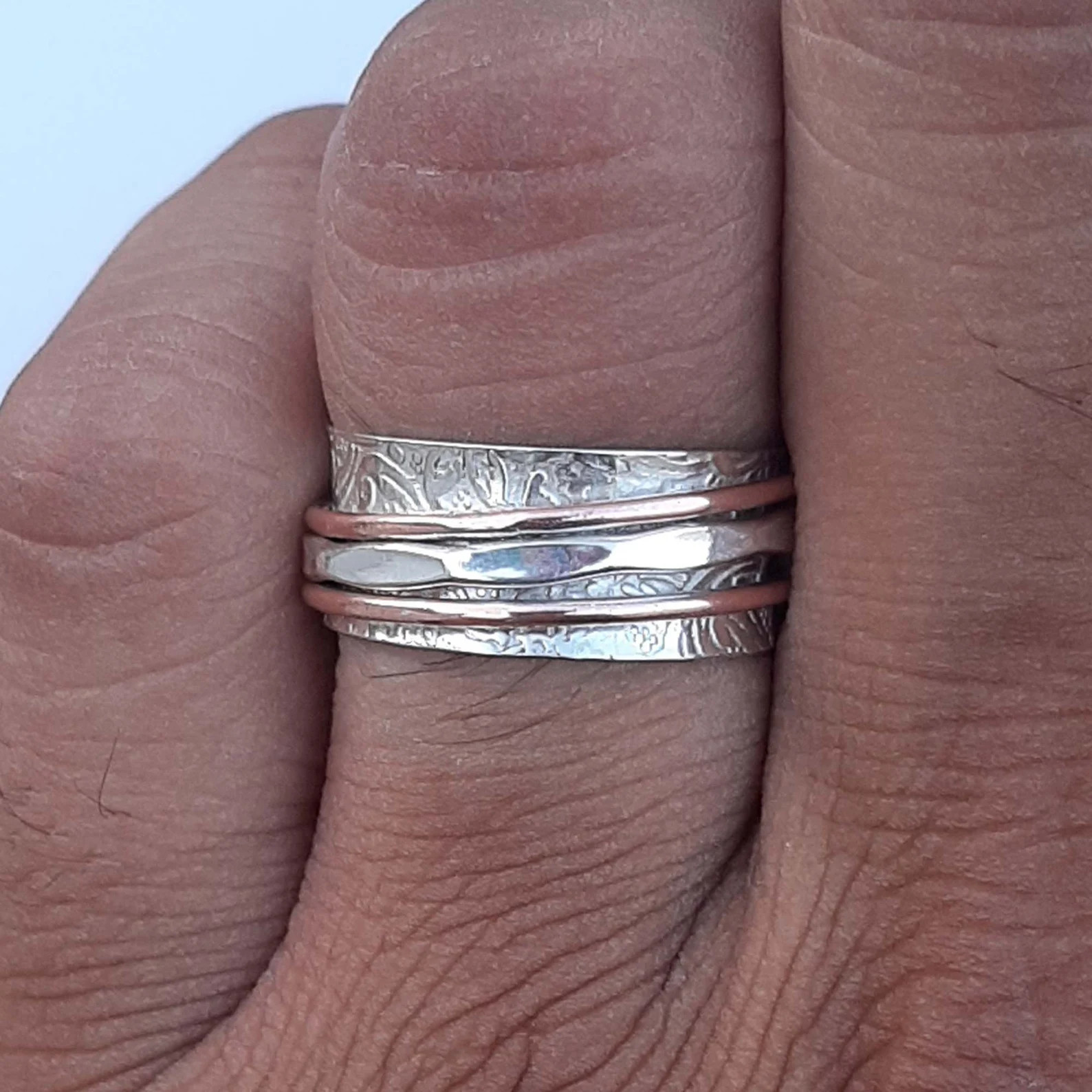 Beautiful 925 Sterling Silver Spinner Ring Handmade Wedding Jewelry Gift A-198