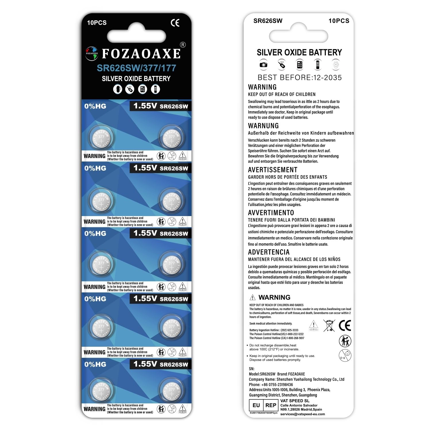80 Pack SR626SW Watch Batteries – Long-Lasting Silver Oxide LR626 AG4 376 Coin C