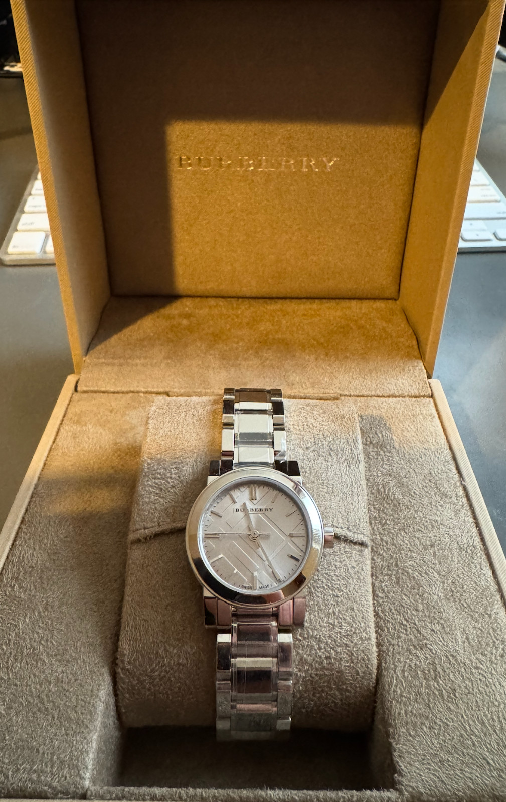 Burberry Grey Dial Stainless Steel Watch BU9229 (Brand New Never Worn)