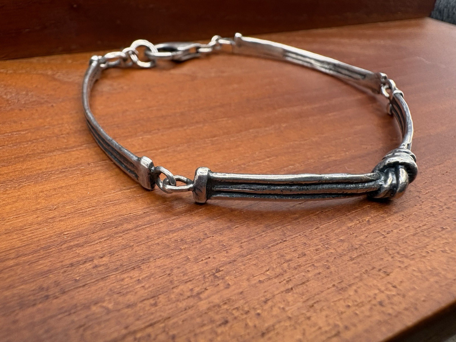 Silpada Oxidized 925 Sterling Silver Love Knot Link Bracelet B2826 Israel