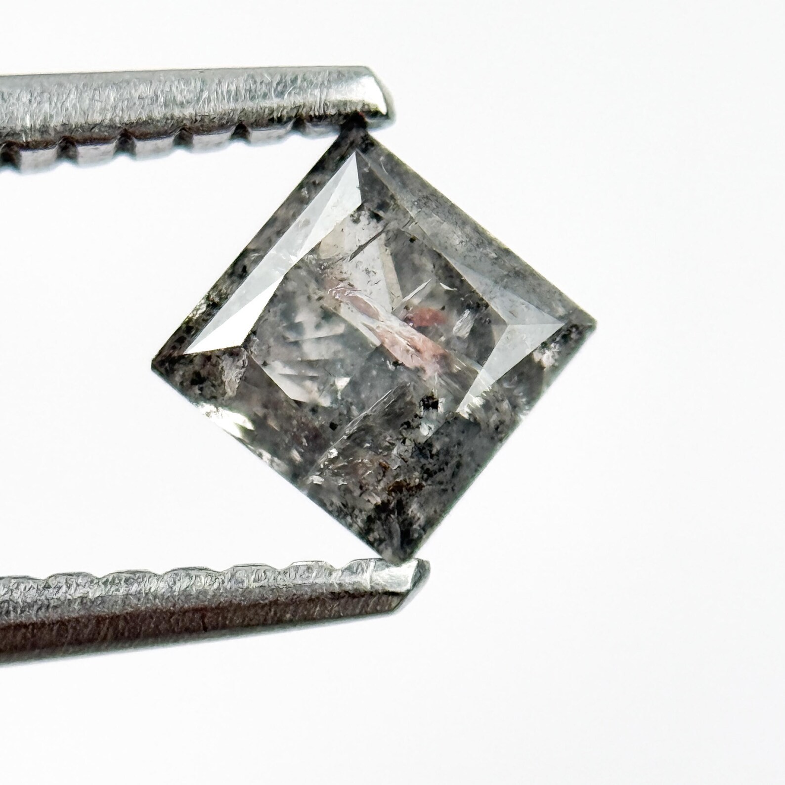 CERTIFIED 6.25 Ct Natural Gray Diamond Princess LOOSE VVS1/ 10.2 mm