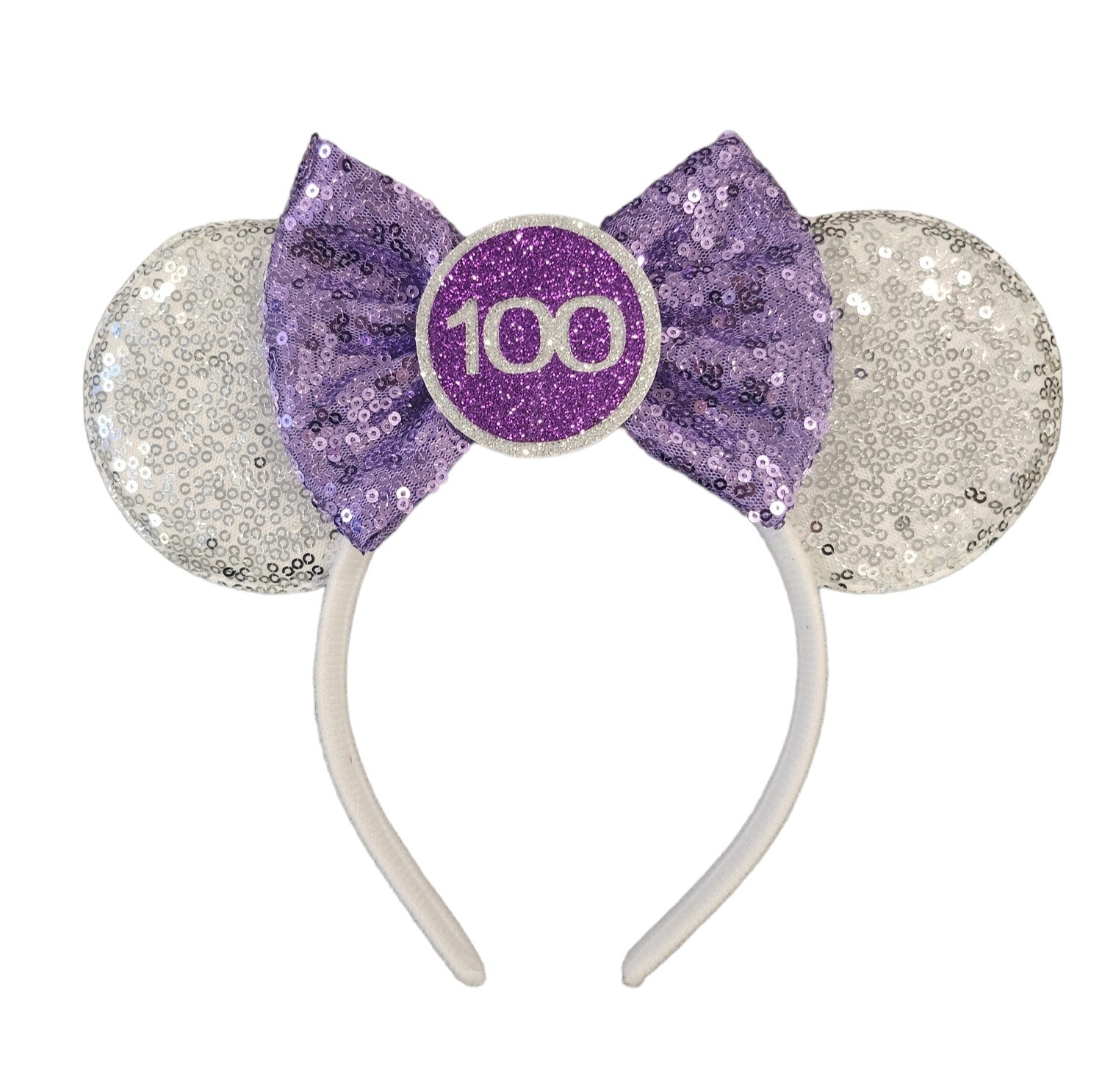 D100 inspired 100 wonder inspired disney Minnie Mouse ears headband- HANDMADE