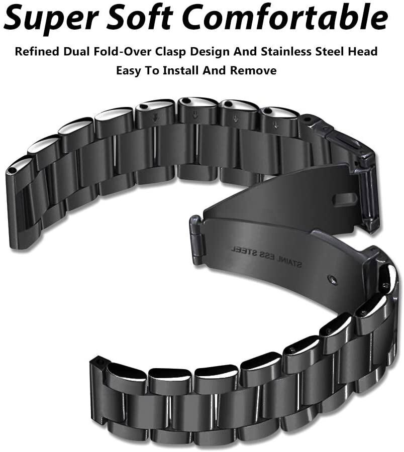 Metal Stainless Steel Watch Band Wrist Strap For Fitbit Versa/Versa 2/Versa Lite