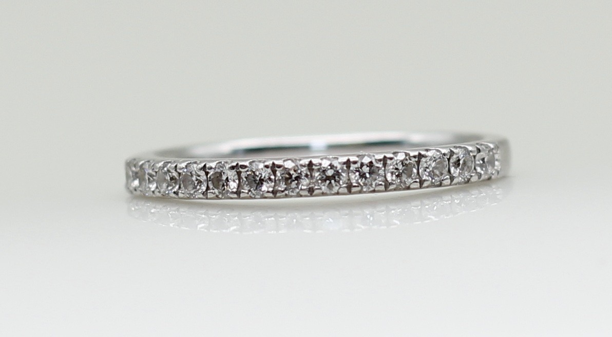 Platinum 1.80 ctw Princess Natural Diamond VS1-H Wedding Ring Set 8.8 Grams
