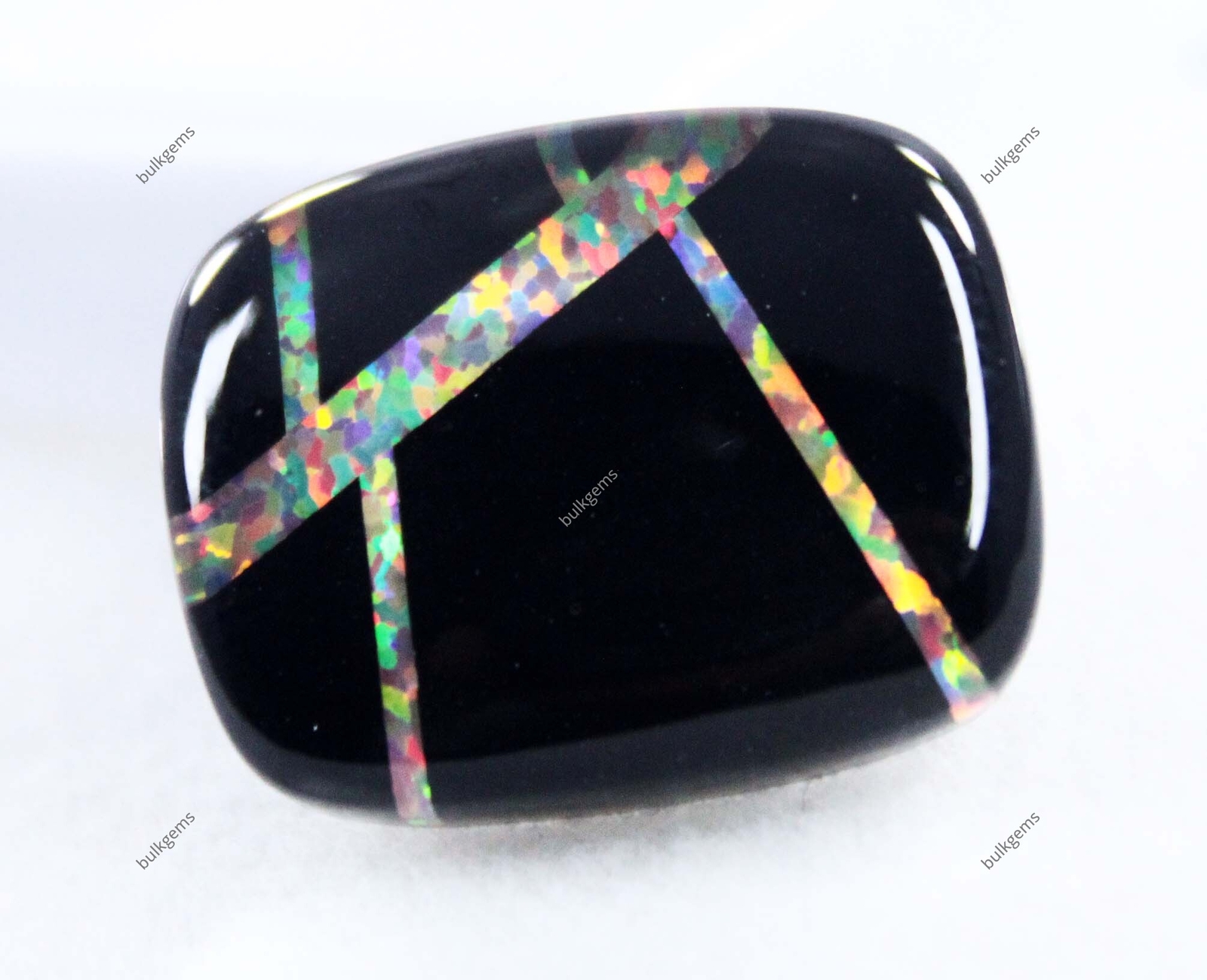 14.85 Ct Natural Doublet Onyx Opal CERTIFIED Multi Color Loose Gemstone