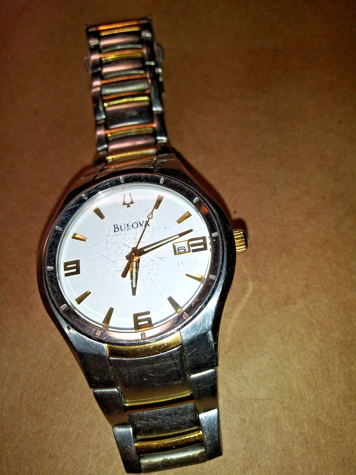 Bulova Classic Me Watch A6 Stainless Steel Large 50mm NEEDS NEW BATTERY