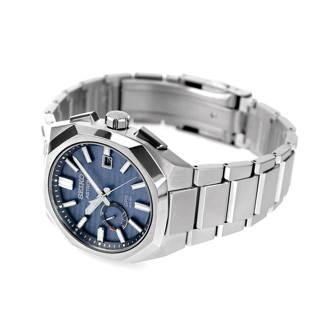 SEIKO ASTRON SBXD013 NEXTER Titanium GPS Radio Solar Watch Blue Gray Dial 41.2mm