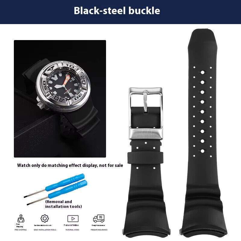 Strap For CITIZEN PROMASTER BJ8050-08E EcoZilla BJ8050 Rubber Dive Watch Band