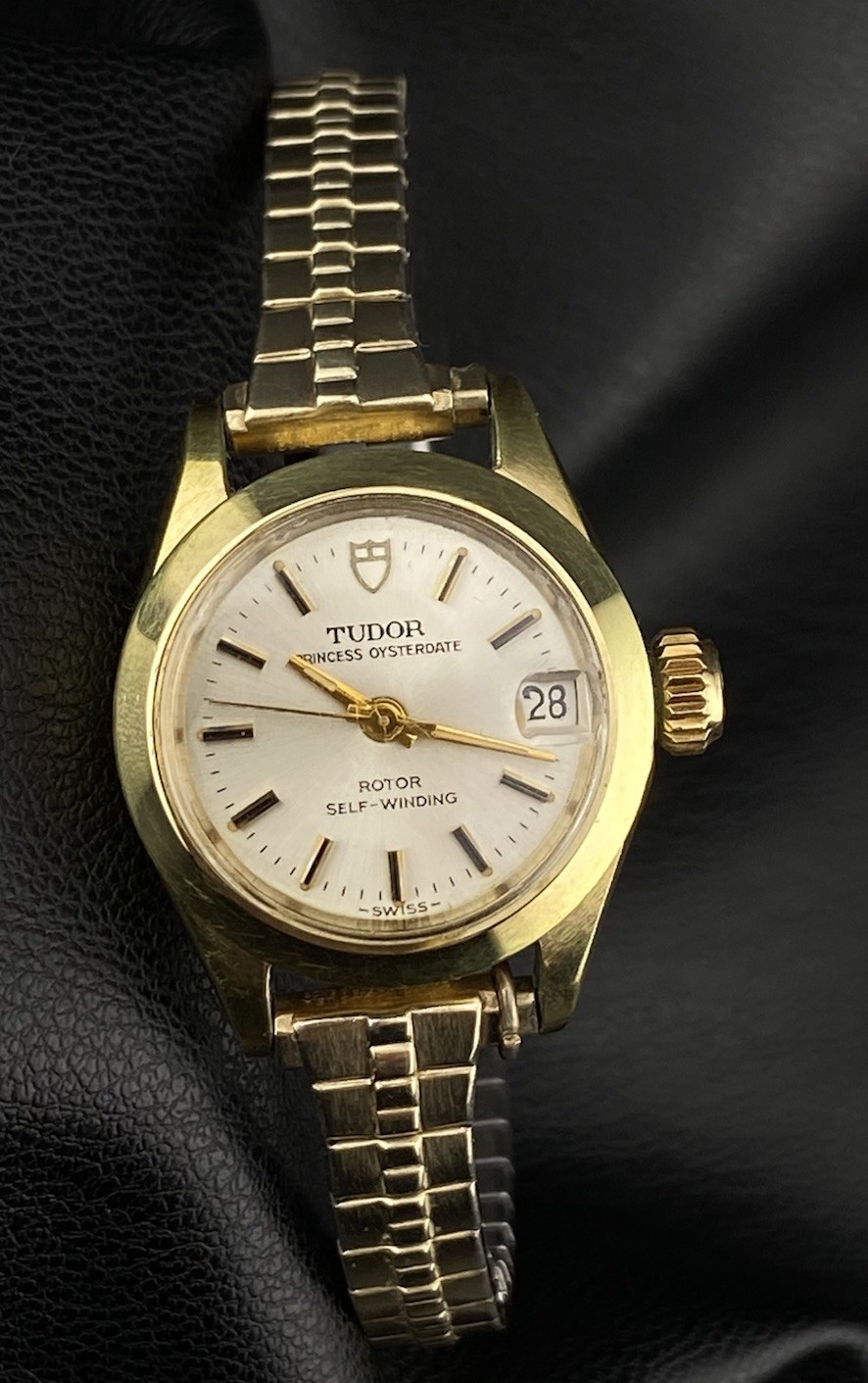 Tudor Princess Oysterdate Dainty Date Dial Gold Plated Aides Watch Self Winding