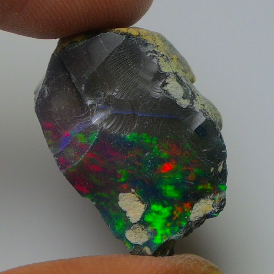 Black Opal Rough 12.45 Carats, Smoked Ethiopian Welo Opal Rough, Fire Opal Raw
