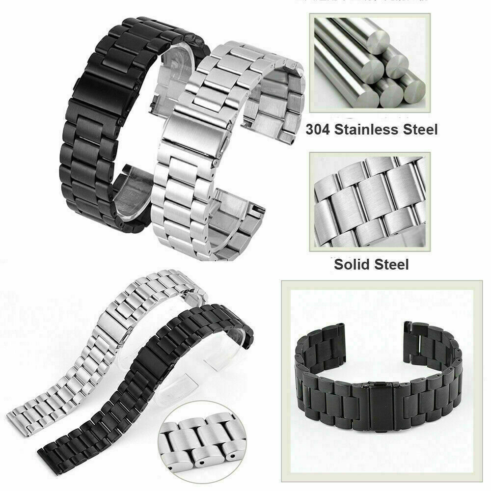 18/20/22/23mm Stainless Steel Metal Bracelet Watch Band Universal Wrist Strap