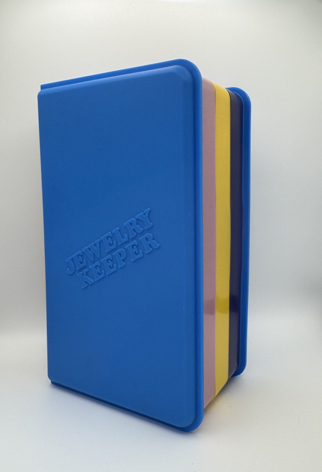 Vintage 1988 Emson Jewelry Keeper Plastic Storage Box Book Earring Necklace