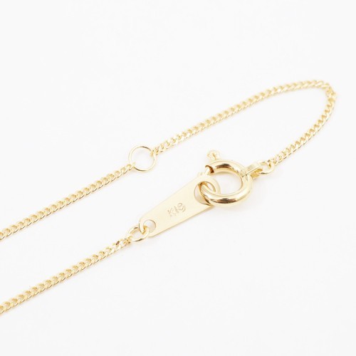 18K Solid Yellow Gold 0.8mm Slim 2-Sided Curb Link Chain Necklace 16.5″ MIJapan