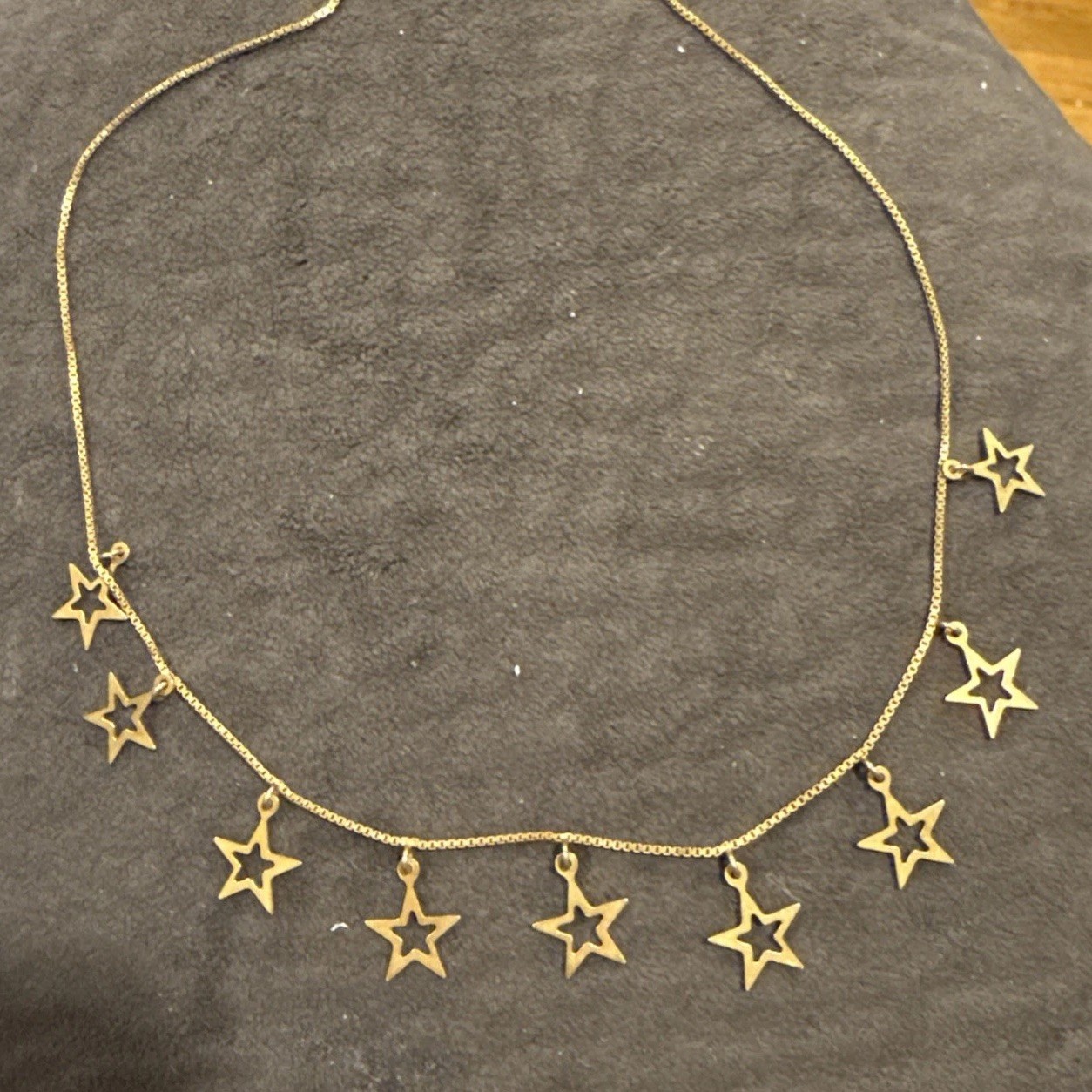 Gold Art 750 348 AR Italian Gold Star Necklace 16” 7.96g 18K Yellow Gold