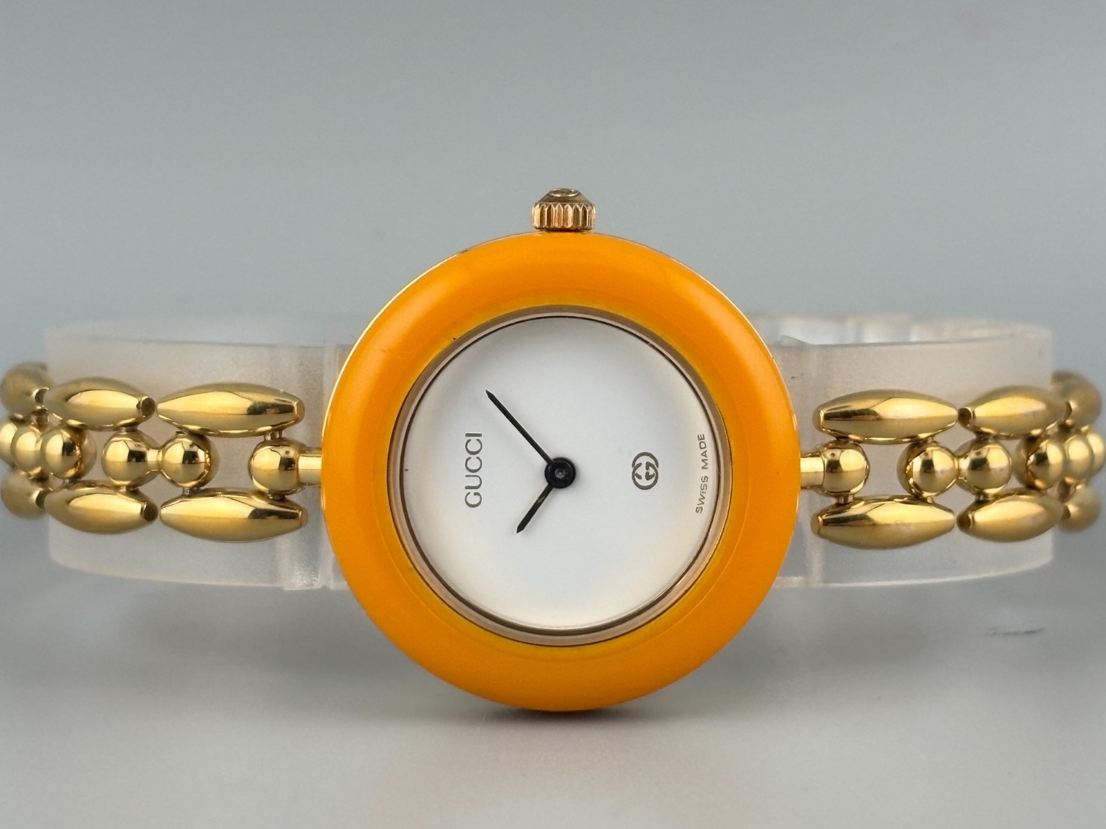 [Excellent] Gucci Change Bezel 1200 Gold Yellow Watch Auth