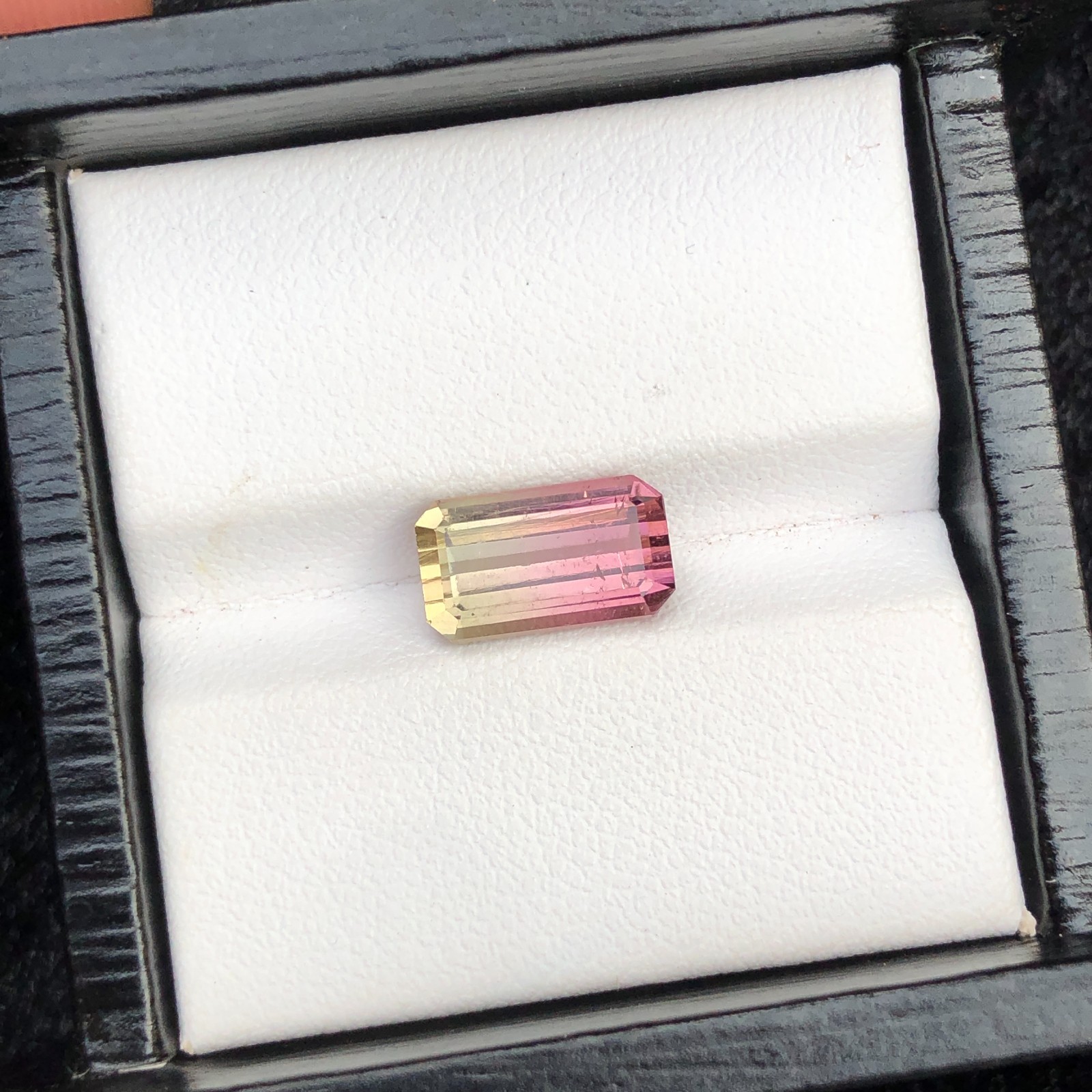 2.80 Ct Natural Watermelon Tourmaline Emerald Cut Loose Gemstone
