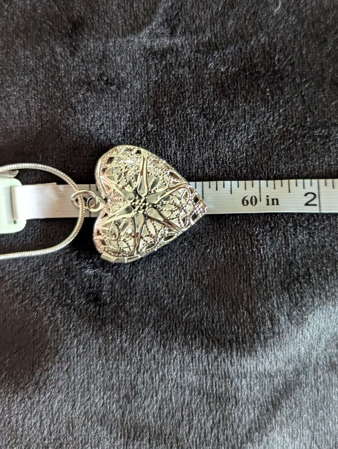 Sterling Silver 925 Heart Locket Necklace Pendant