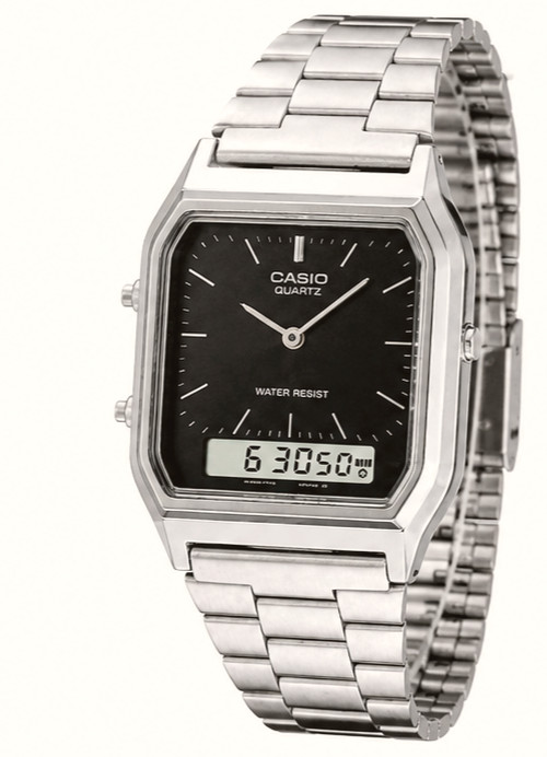 Men S Classic Watch Quartz Mineral Crystal AQ-230A-1D