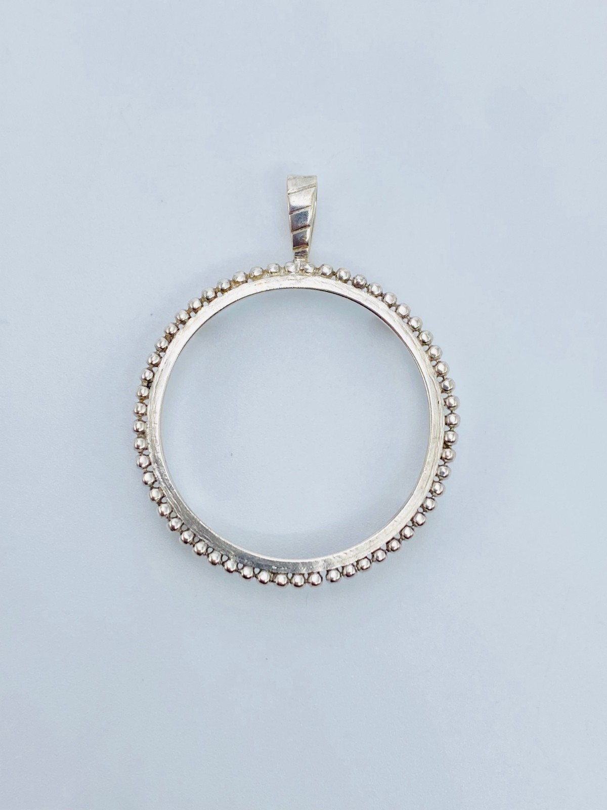 925 Solid Sterling Silver Round Pendant Blank Bezel Holder Coin Handmade