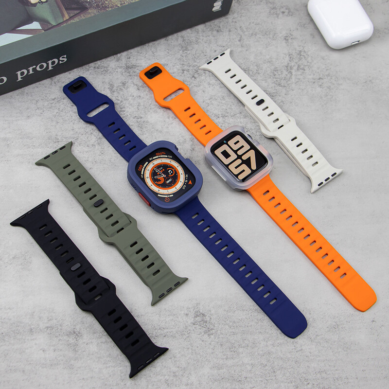 IWatch 49mm Silicone Sport Strap Band+TPU Case For Apple Watch Ultra 9 8 7 SE 6