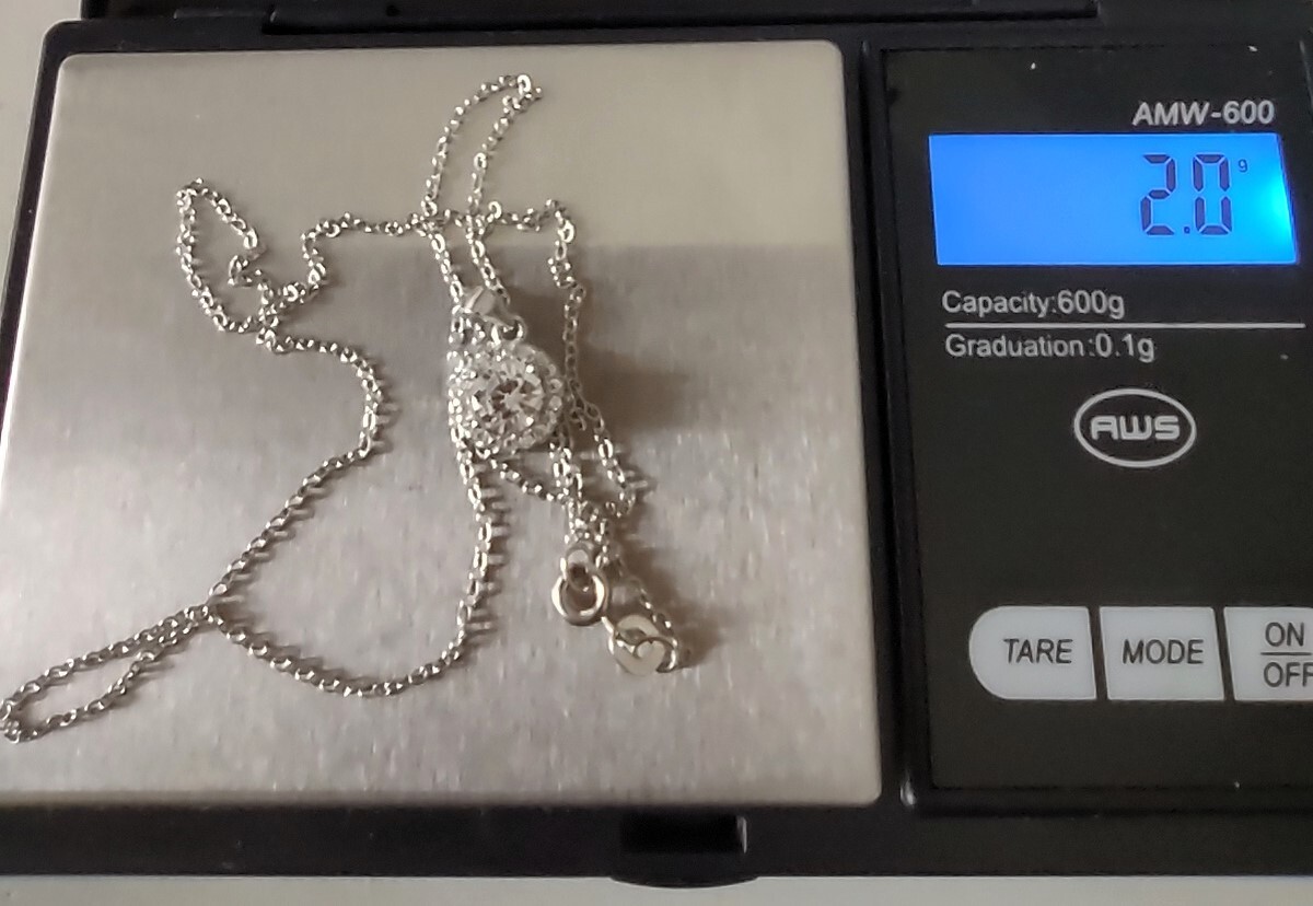 SILVER NECKLACE WITH CZ PENDANT 925 Fuzion Creations Int. Mark 18″ Chain VIDEO