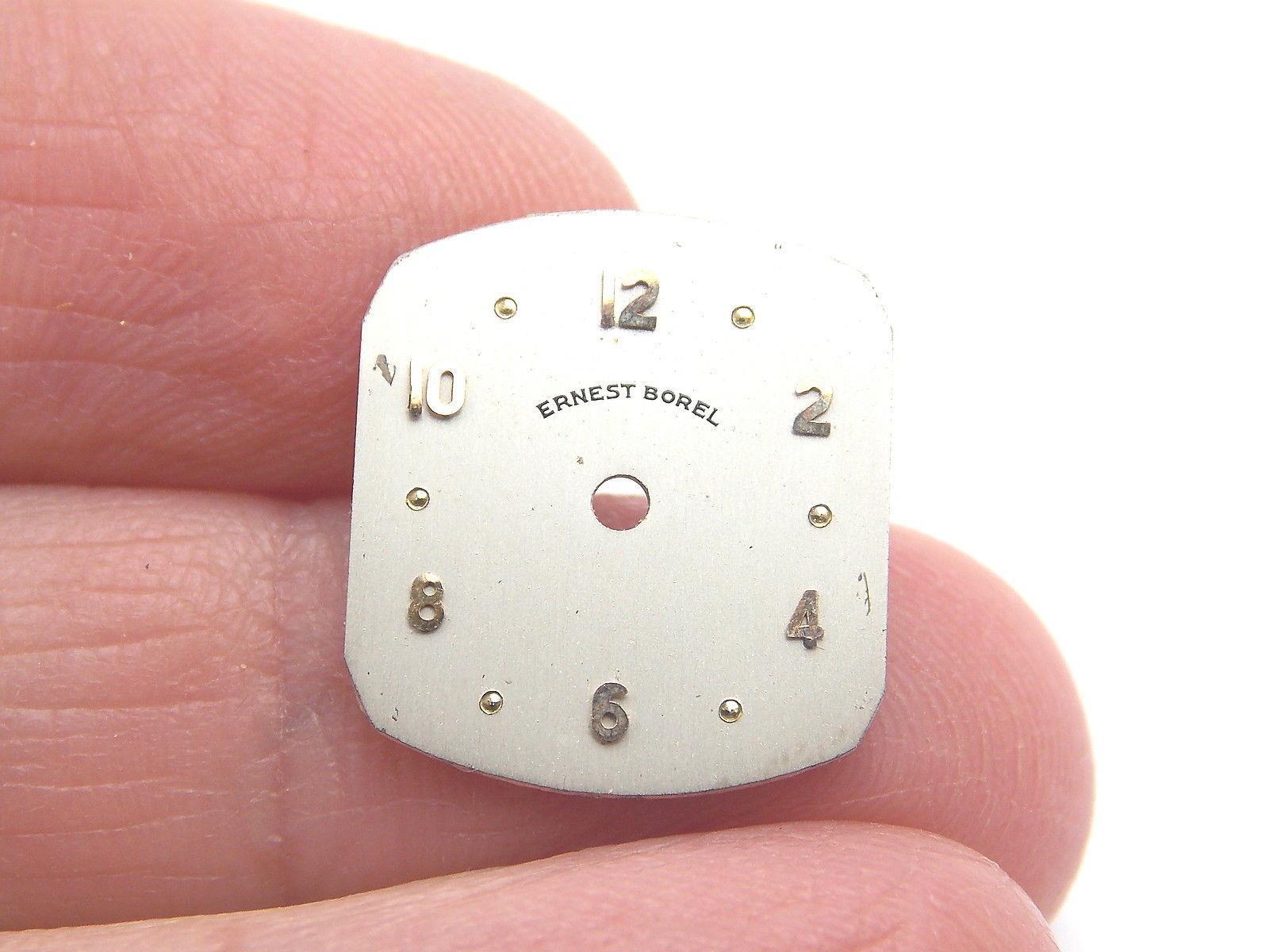 16.3mm by 14.7mm Ernest Borel Pearl Vintage Ladies Watch Dial Gold Markers NOS