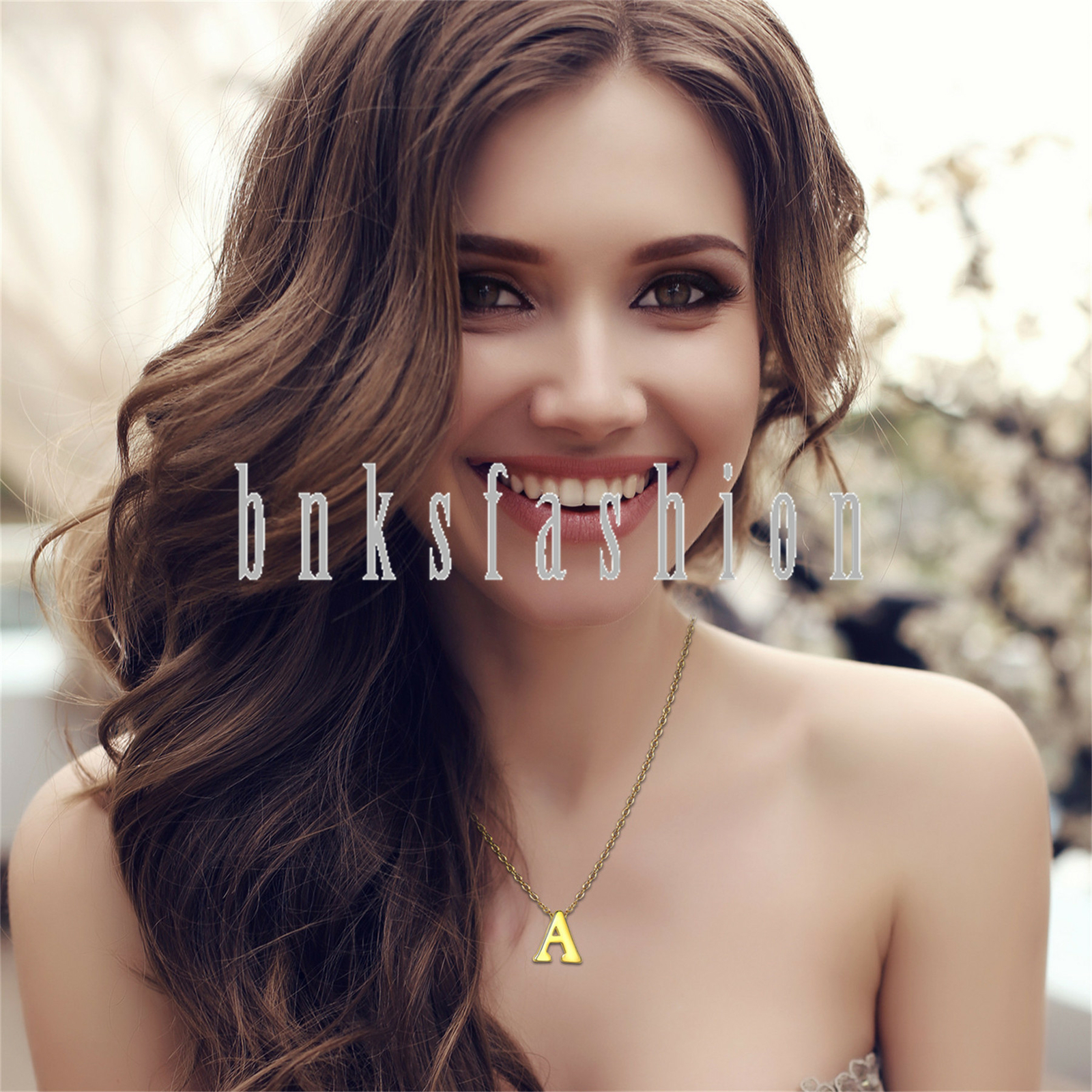 Women Girls Initial Letter A to Z Alphabet Pendant Necklace Chain Jewelry Gifts