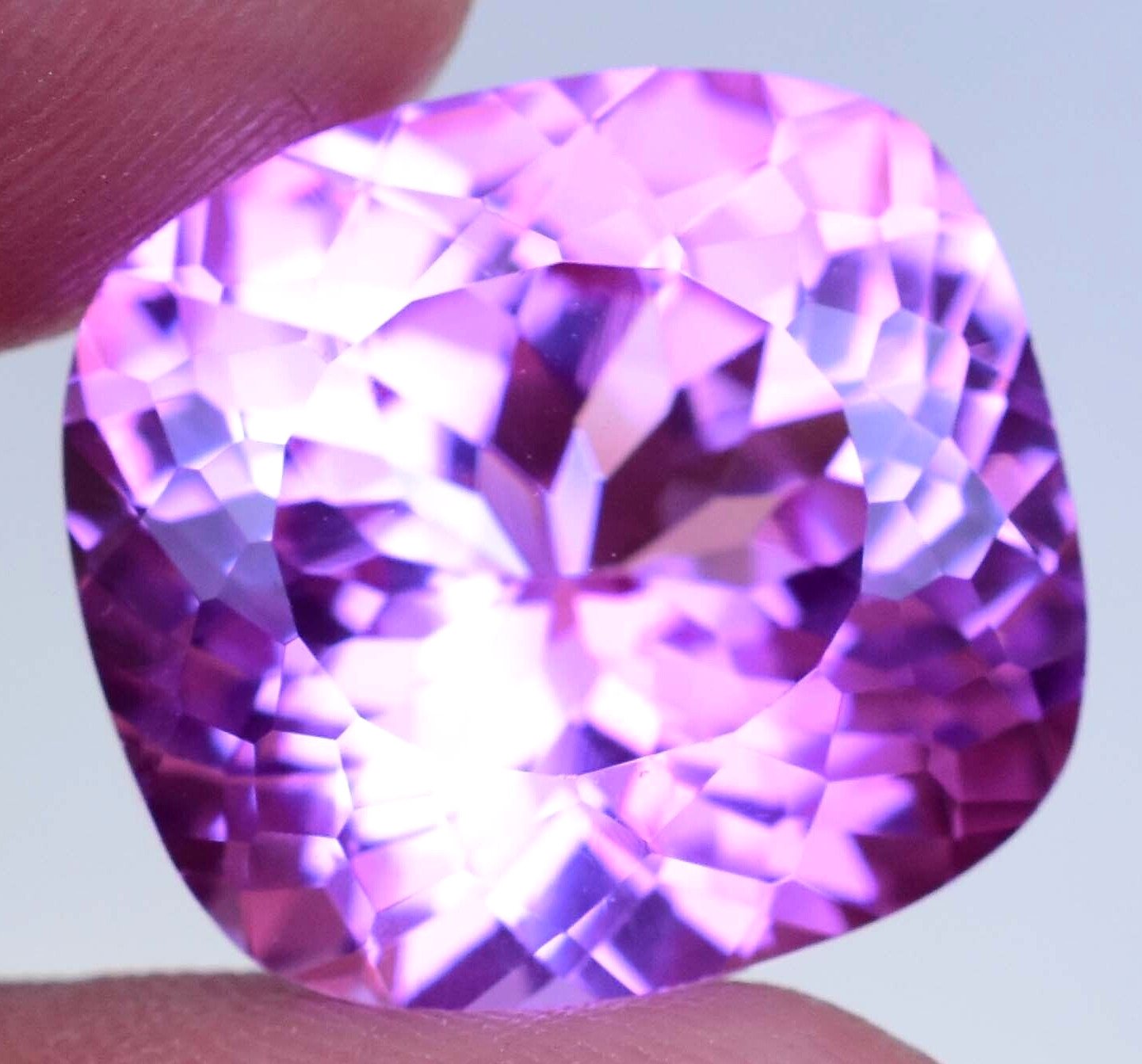 Flawless 21.25 Ct Natural Mogok Pink Ruby Cushion Cut Certified Loose Gemstone