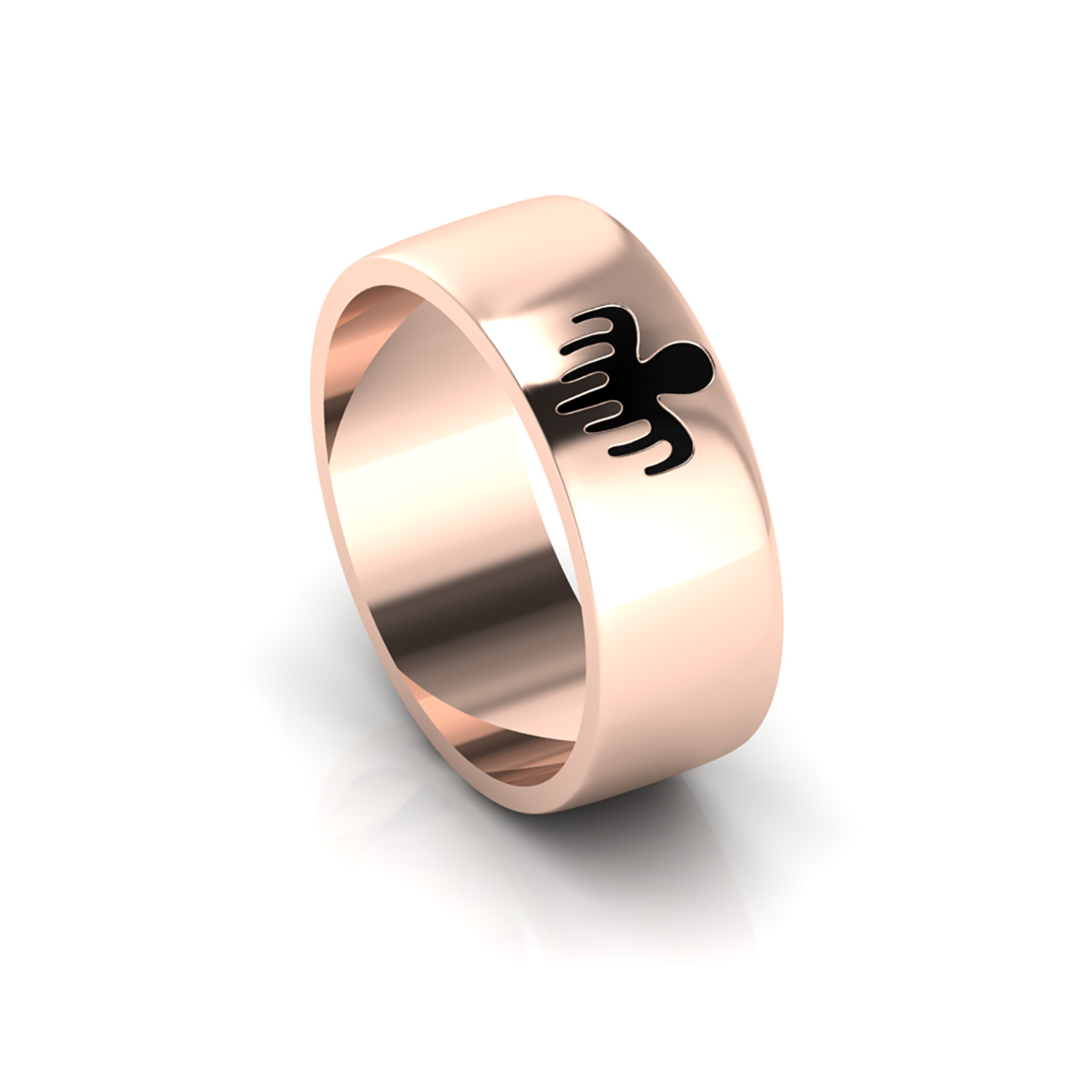 925 Silver Spectre Ring, Agent 007 Symbol Ring, Fashion Jewelry, Spectre Band, B