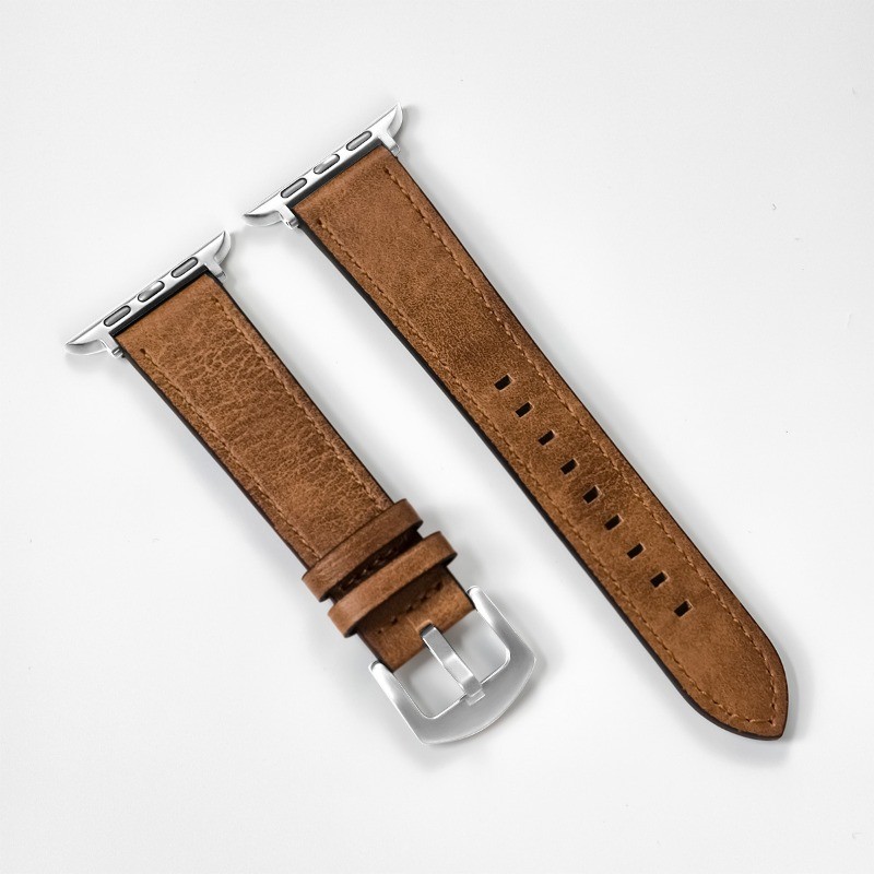 For Apple Iwatch 10/9/8/7/6 Ultra Leather Watch Strap 38 40 41 42 44 45 46 49mm