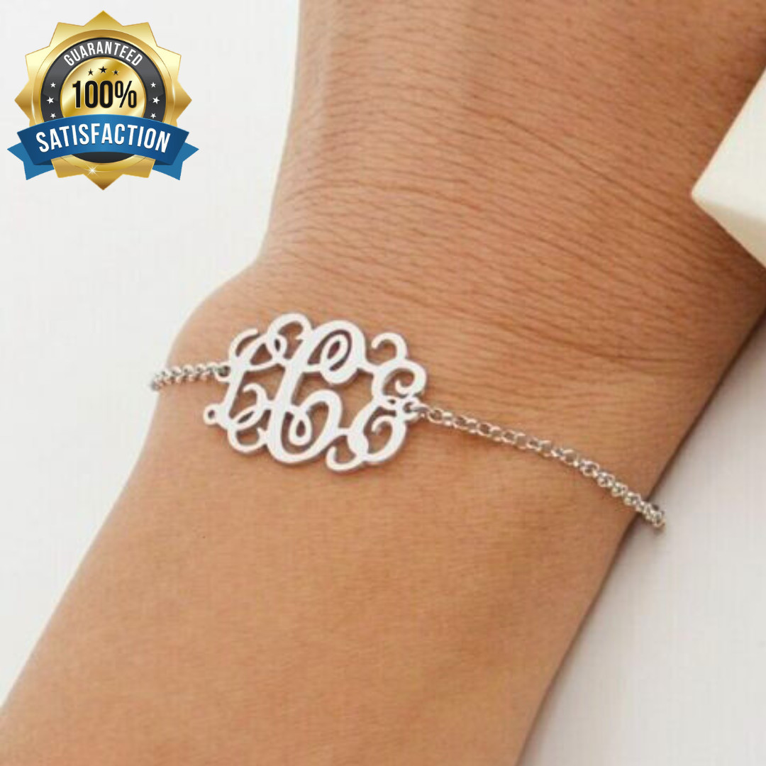 Custom Monogram Initials Bracelet With Box Personalized Boho Jewelry Women Gift