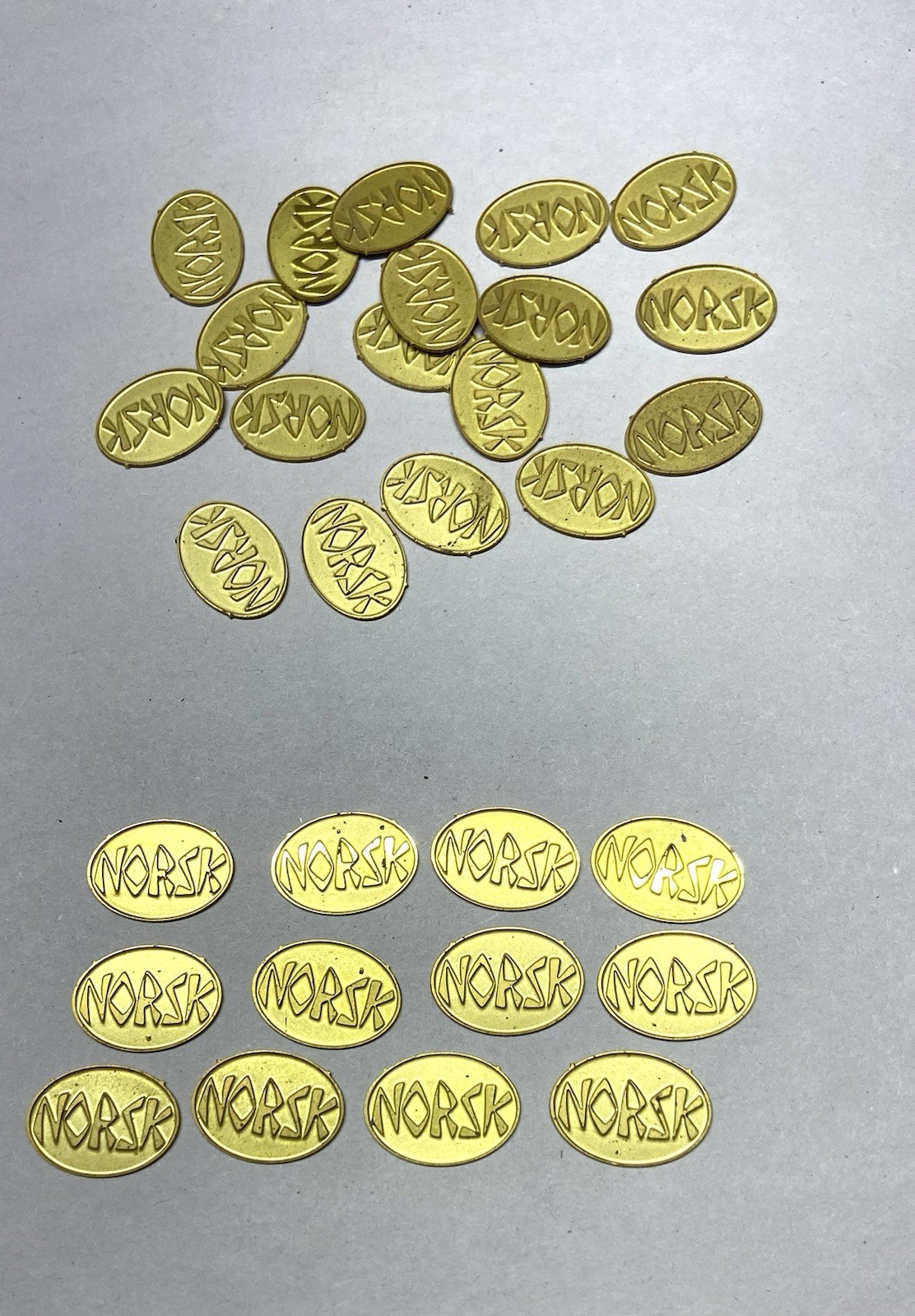 30 pcs. Raw Brass Stamping Finding- Oval shape- NORSK