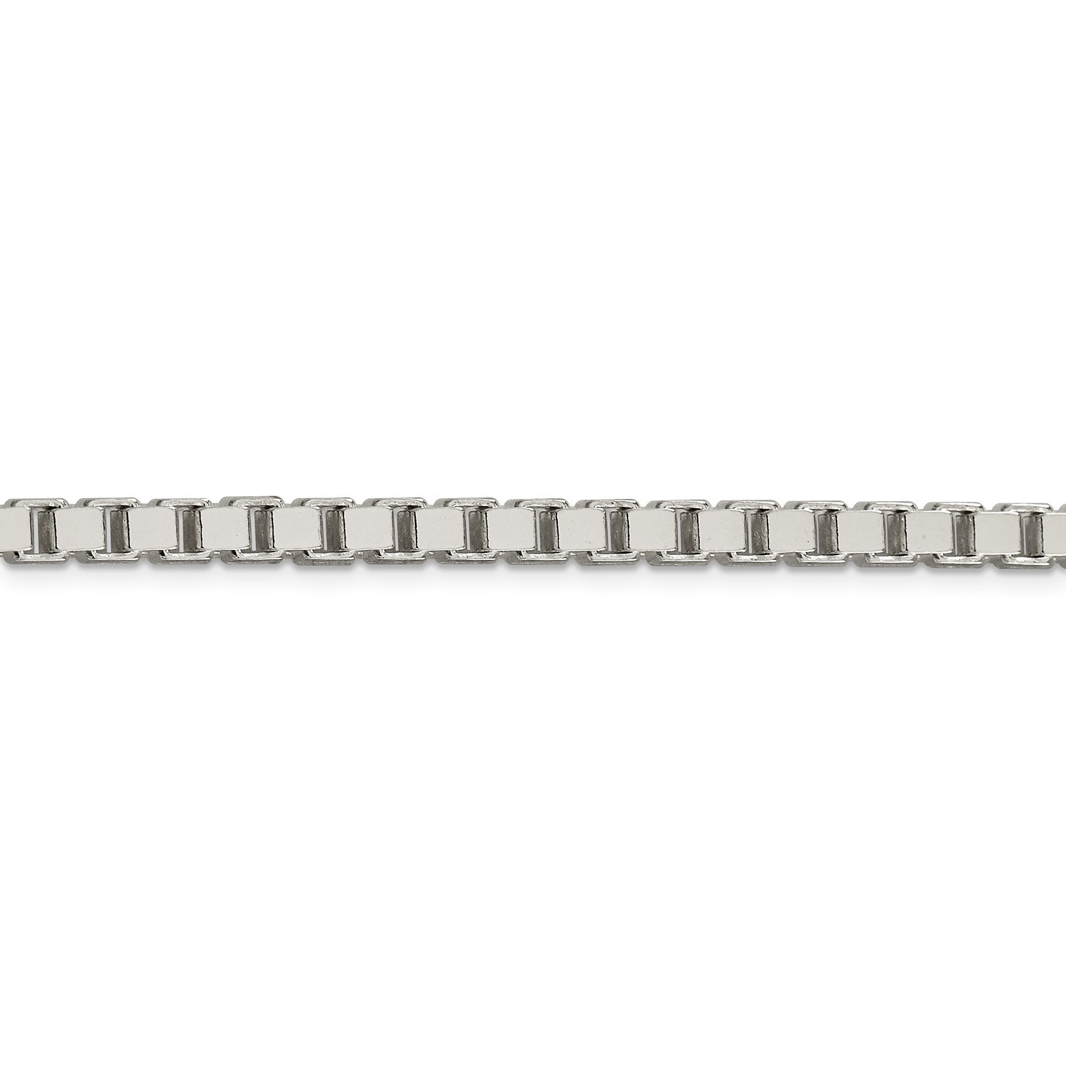 Sterling Silver Solid Polished 4.5mm Plain Box Chain w/ Lobster Clasp 16″ – 30″