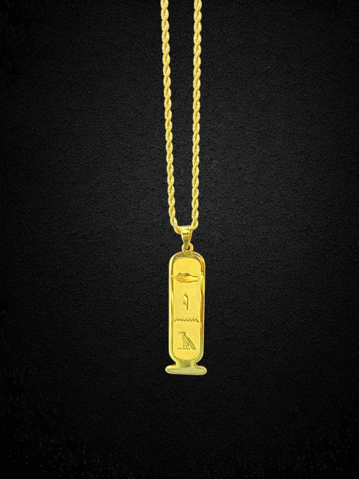 Write Your Name – Custom Egyptian Cartouche Necklace – Personalized Hieroglyphic