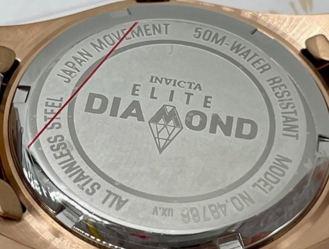 Invicta Elite Diamond 0.30 Carat Diamond Unisex Watch – 38mm, Rose Gold (48766)